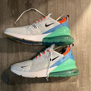 Nike Air Max 270 DX2347-100 Men's‎ White/Black Safety Orange Athletic Running 12